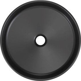 Comad Keramické umývadlo na dosku RIVER 1 BLACK MATT UN 40, čierna mat