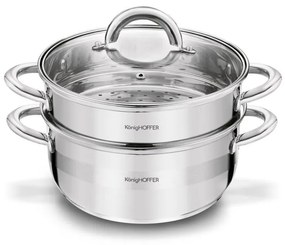 Hrniec naparovací 2,9L, nerez + sklen. pokrievka