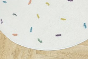 Koberec LIMA M039A krémový / modrý kruh