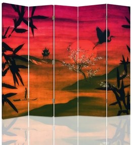 Gario Paraván Japonská krajina Rozmery: 180 x 170 cm, Prevedenie: Klasický paraván