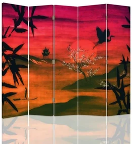 Gario Paraván Japonská krajina Rozmery: 180 x 170 cm, Prevedenie: Klasický paraván