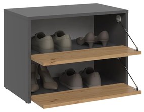 Skrinka na topánky Modo 1 - antracit/dub artisan