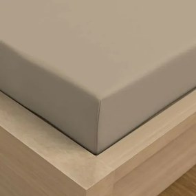 Kvalitex Saténové prestieradlo s gumou béžová, 120 x 200 cm