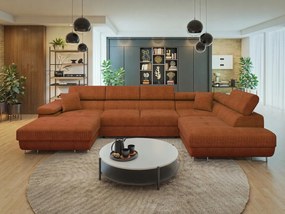 Rohová sedačka U Terazuro Bis (oranžová) (s úl. priestorom) (p)