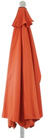 Slnečník polkruh Parla - polyester/hliník - 300cm terakota so stojanom