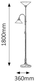 Rabalux 2708 - Stojaca lampa MARIAN 2xE27/60W/230V