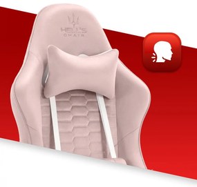 Herné kreslo HC-1000 Pink-White látkové