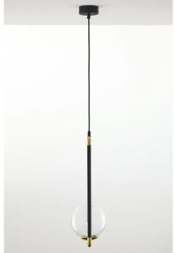 Jupiter 2023 - Luster na lanku ZAFRA 1xG9/10W/230V čierna/zlatá/číra
