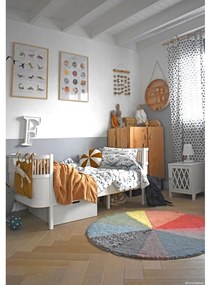 Prateľný ručne tkaný vlnený detský koberec ø120 cm Pie Chart – Lorena Canals