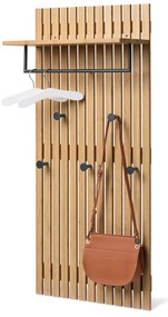 Vešiaková skriňa »HOLT« z bambusu s lamelovými prvkami