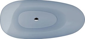 Besco Voľne stojaca vaňa zo syntetickej živice Xara 160 Blue Wave BESCO-Typ výpuste: Click-Clack štandard, chróm