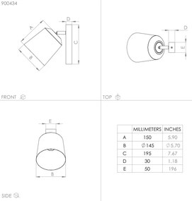 Eglo 900434 - Nástenné svietidlo COTORRO 1xE27/25W/230V