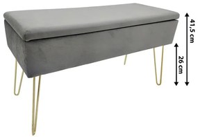 Echtwerk Lavička Scarlett (sivá)  (100320342)