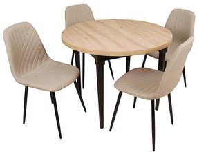 Jedálenská zostava1+4 Leti artisan/čierna