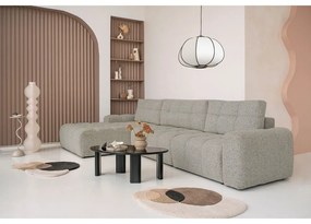 Svetlohnedá rozkladacia modulárna rohová pohovka s úložným priestorom (ľavý roh) Lulu – Miuform