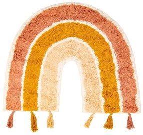 Oranžovo-ružový detský bavlnený koberec Sass &amp; Belle Earth Rainbow, 50 x 60 cm