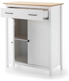 Biela vysoká komoda z borovicového dreva 90x110 cm Miranda – Marckeric