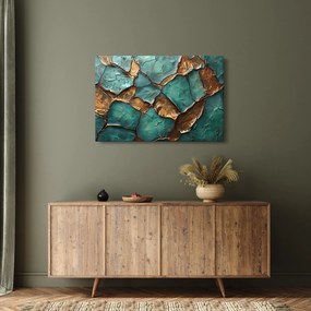 Obraz - Zeleno-zlatá maľba (90x60 cm)
