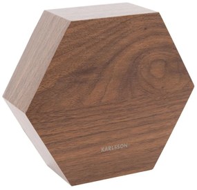Drevený budík Hexagon 13 × 11 × 4,5 cm