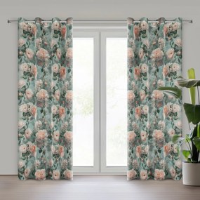 ZÁVES NA KRÚŽKOCH INKA 140X250 CM KVETY