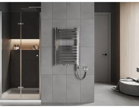 Mexen Uran, elektrické vykurovacie teleso 800x500 mm + vykurovacia tyč 300 W, chrómová, W105-0800-500-2300-01