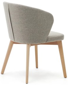 Béžové čalúnené jedálenské kreslo Darice – Kave Home