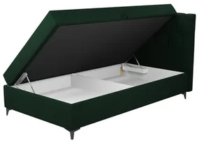 Kontinentálna posteľ s kontajnerom MEGAN PU 160x200 cm zelená