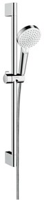 Hansgrohe Crometta, sprchová sada Vario EcoSmart 9 l/min so sprchovou tyčou 65 cm, biela/chrómová, HAN-26534400