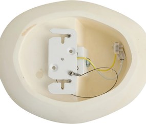Nástenná lampa Japandi krémová okrúhla 28 cm - Pietra