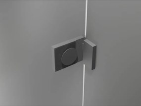 Mexen Lunar Duo, výklopný sprchový kút 120 x 110 cm, 8mm číre sklo, grafitový profil, 834-120L-110P-95-00