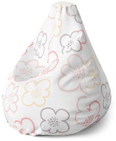 Sablio Sedací vak Pear Detské kvietie - 70 x 95 x 15 cm