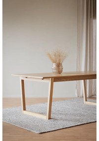 Prírodný jedálenský stôl v dubovom dekore Rowico Colonsay, 215 x 96 cm