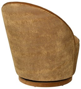 Hnedé zamatové kreslo Dutchbone Madison