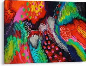 Obraz abstraktné - farby (70x50 cm)