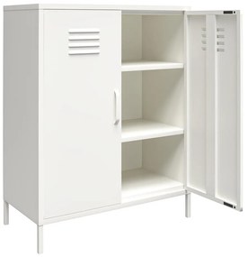 Biela kovová skrinka 40x102x80 cm Mission District – Støraa