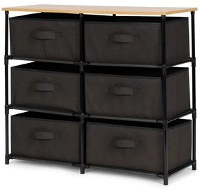 Moderný regál, organizér so 6 šuflíkmi