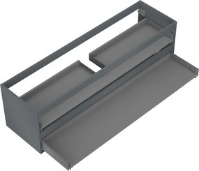 Mexen Box-A, závesná skrinka 160 cm, 2 zásuvky, grafitová matná, 91AX0-1600-470-2-66