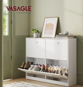 Výklopný botník Vasagle Klein 105,5 cm bílý