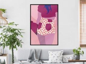 Artgeist Plagát - Strawberries Shorts [Poster] Veľkosť: 30x45, Verzia: Zlatý rám s passe-partout