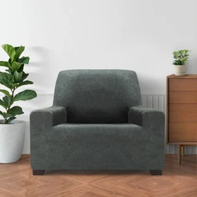 Forbyt Napínací poťah na kreslo ESTIVELLA tmavosivá, 70 - 110 cm