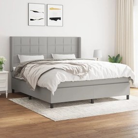 Boxspring posteľ s matracom svetlosivá 100x200 cm látka 3131441