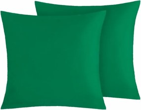 Bellatex Bavlnené obliečky na vankúš, tmavozelené,45 × 45 cm, 2 ks, 45 x 45 cm