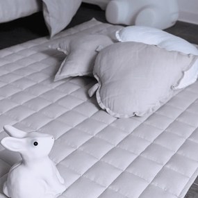 Ľanový vankúš lipový list púdrovo ružová 38×43 cm