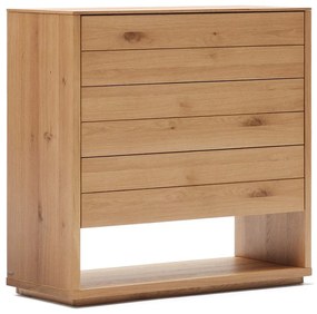 Vysoká komoda v dekore duba v prírodnej farbe 100x97 cm Alguema – Kave Home