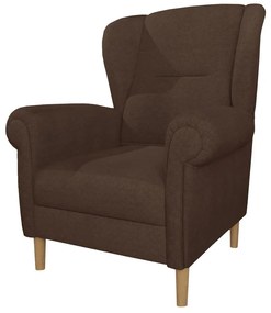 Tmavohnedé kreslo ušiak Swan – Ropez