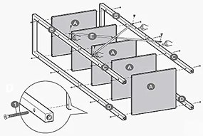 Knižnica 5- poschodová VASAGLE LLS100B01