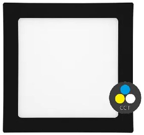 ECOLITE Podhľadové LED svietidlo RAFA, 17,5 cm, IP44, 12W, 960lm, čierne