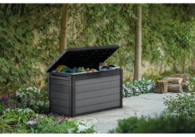 Tmavosivý plastový záhradný úložný box Cortina – Keter