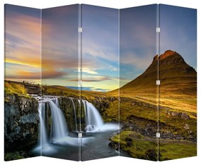 Paraván - Hora a vodopády na Islande (210x170 cm)
