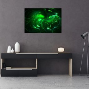 Obraz - zelená abstrakcia (90x60 cm)